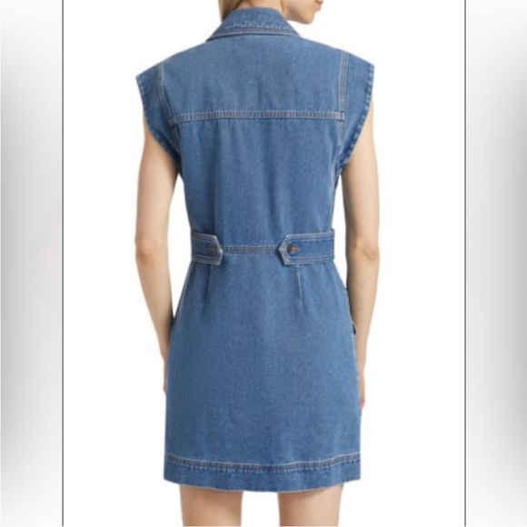 Veronica Beard Jax Dress Light Cornflower Denim Sz 10 NEW - Picture 2 of 16